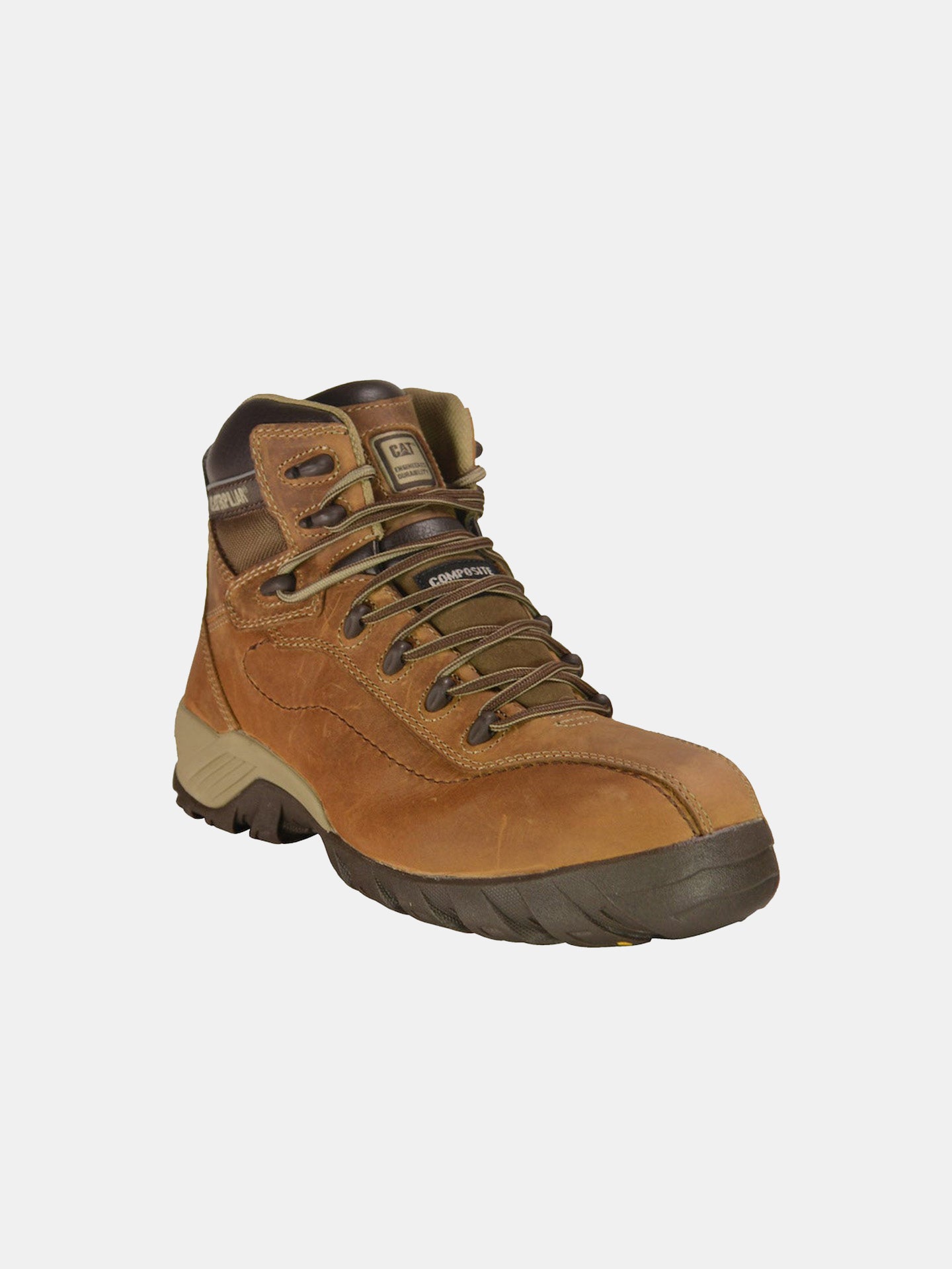 Caterpillar Men's Nitrogen Composite-Toe Work Boots #color_Brown