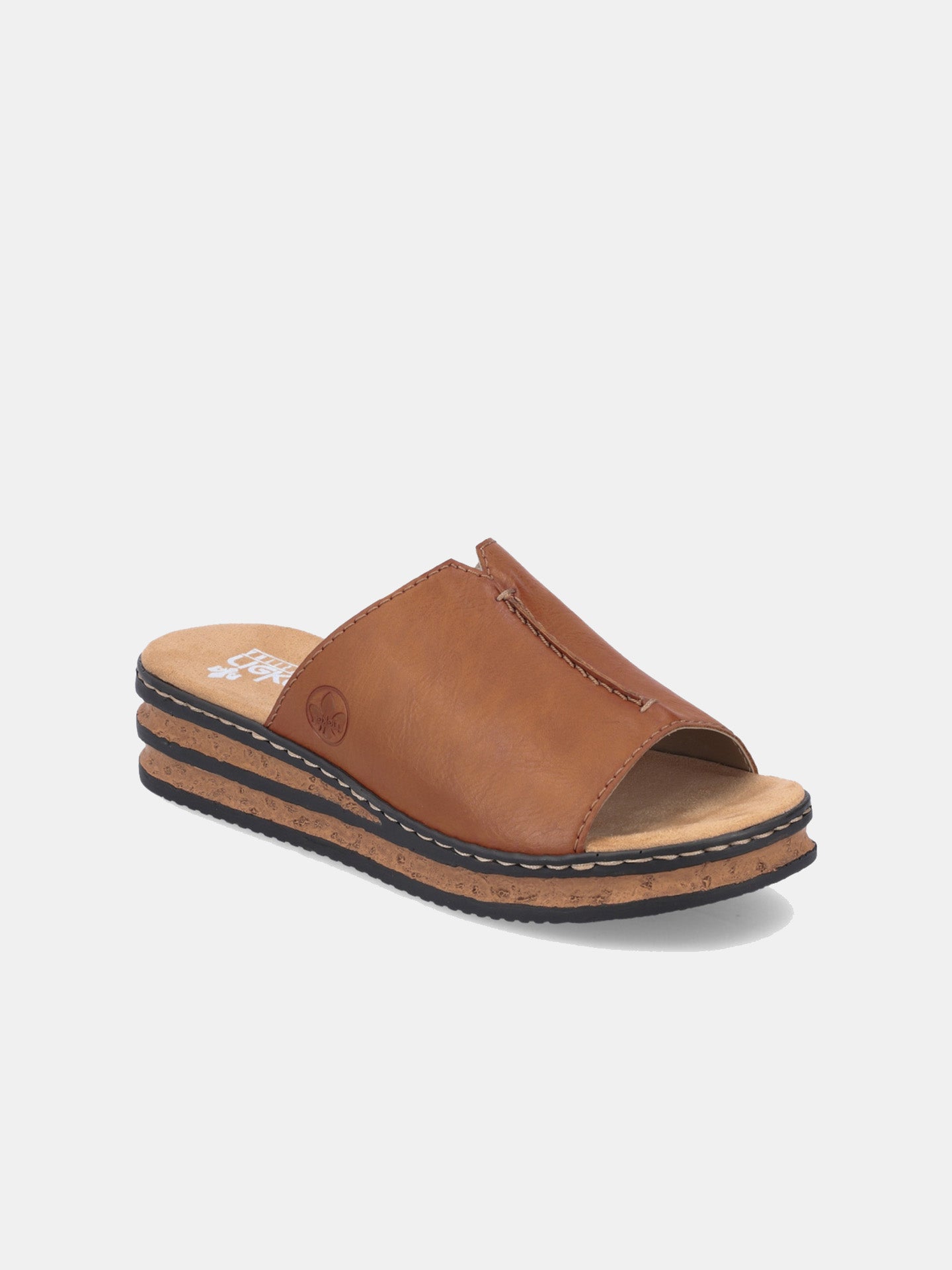 Rieker 629M9 Women's Slider Sandals #color_Brown