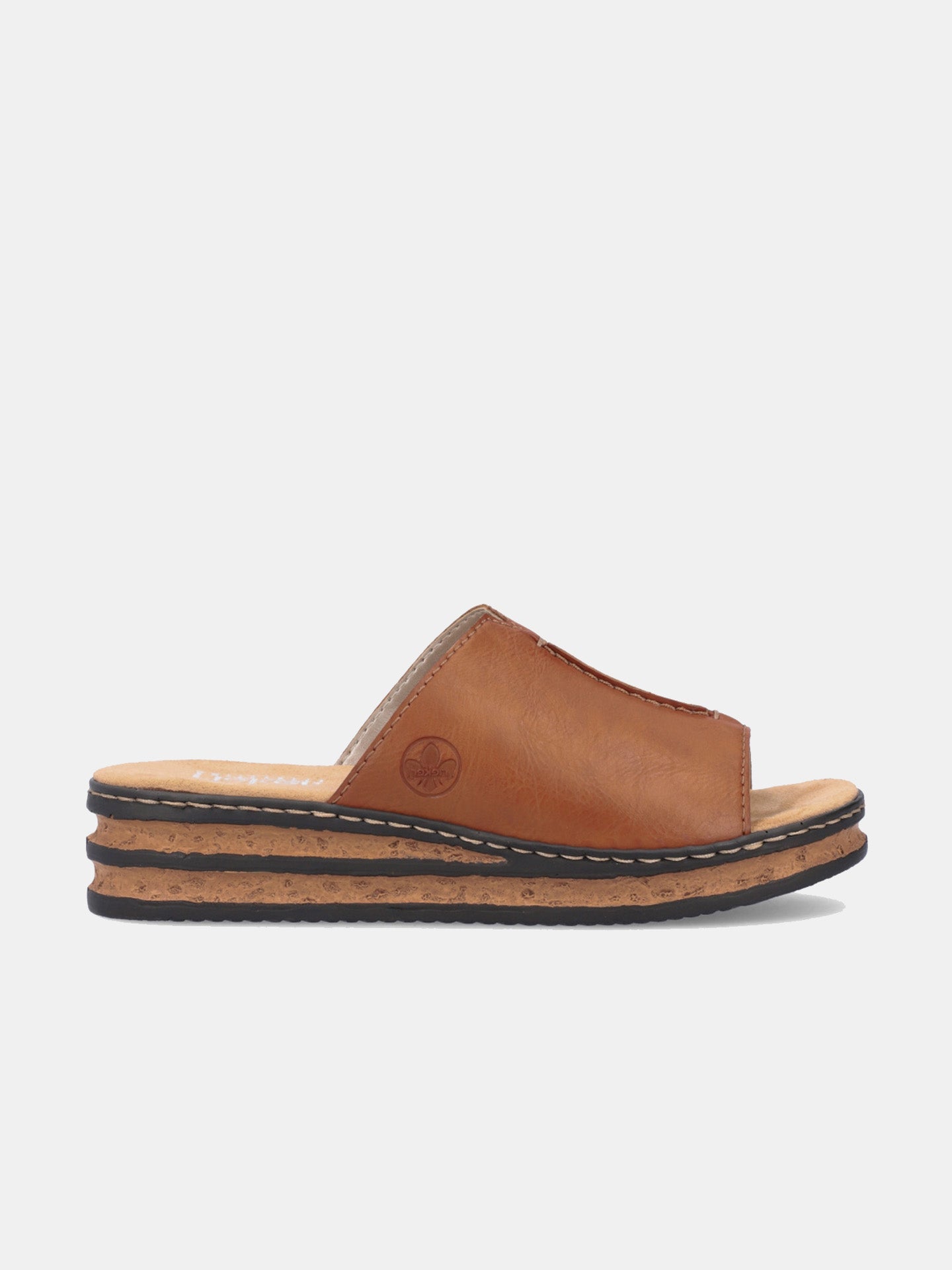 Rieker 629M9 Women's Slider Sandals #color_Brown