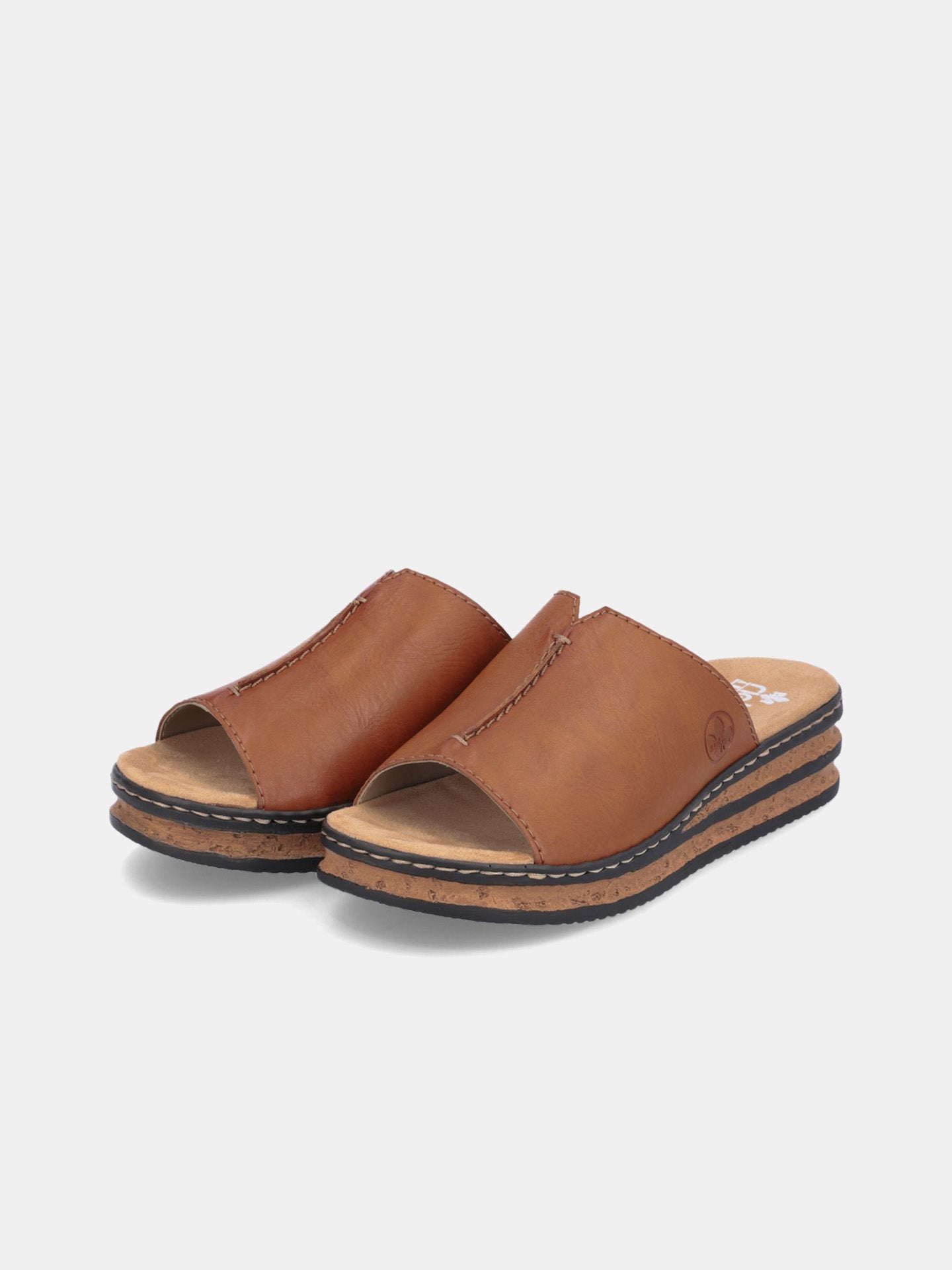 Rieker 629M9 Women's Slider Sandals #color_Brown