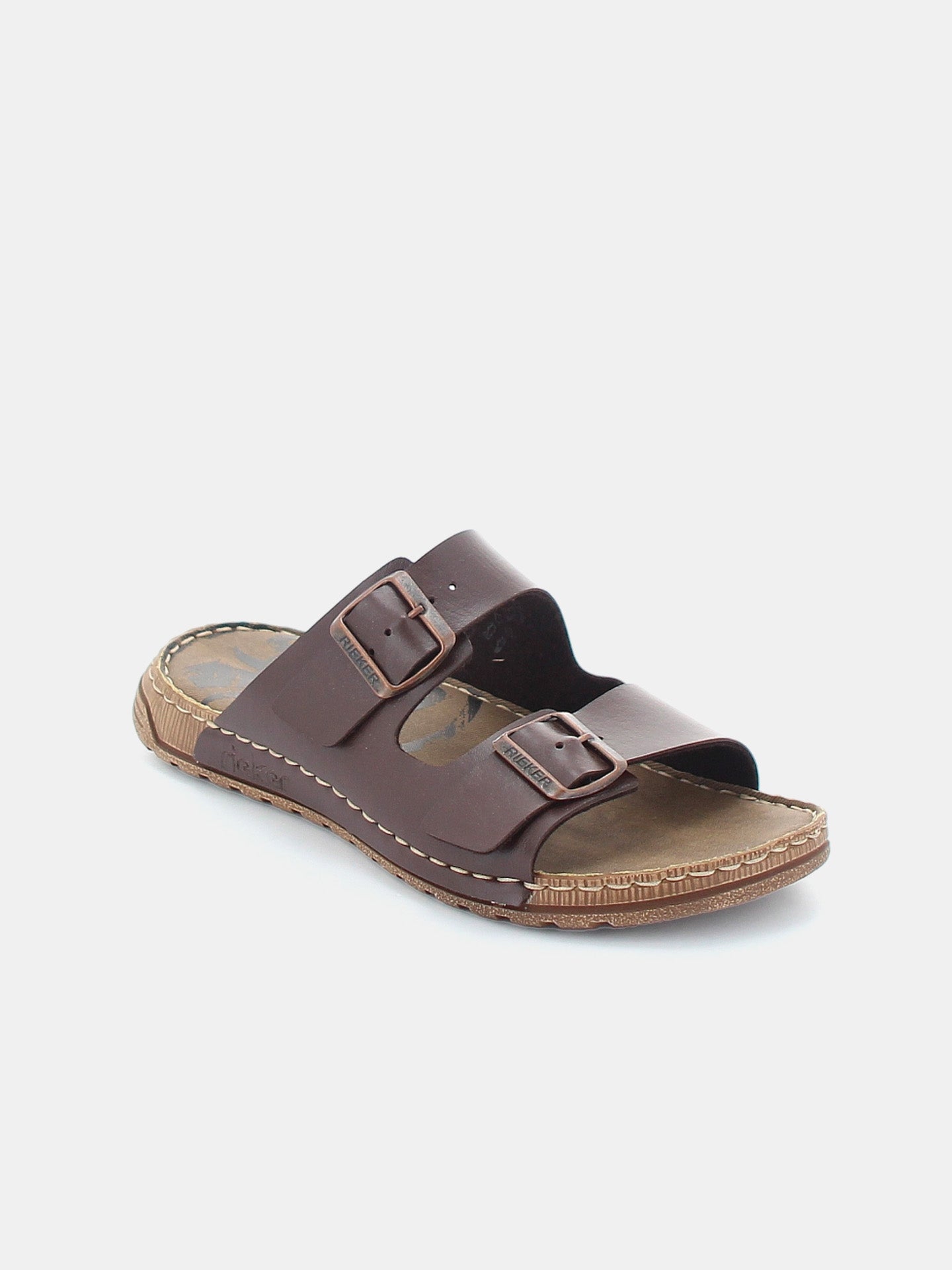 Rieker 21997 Men's Slider Sandals #color_Brown
