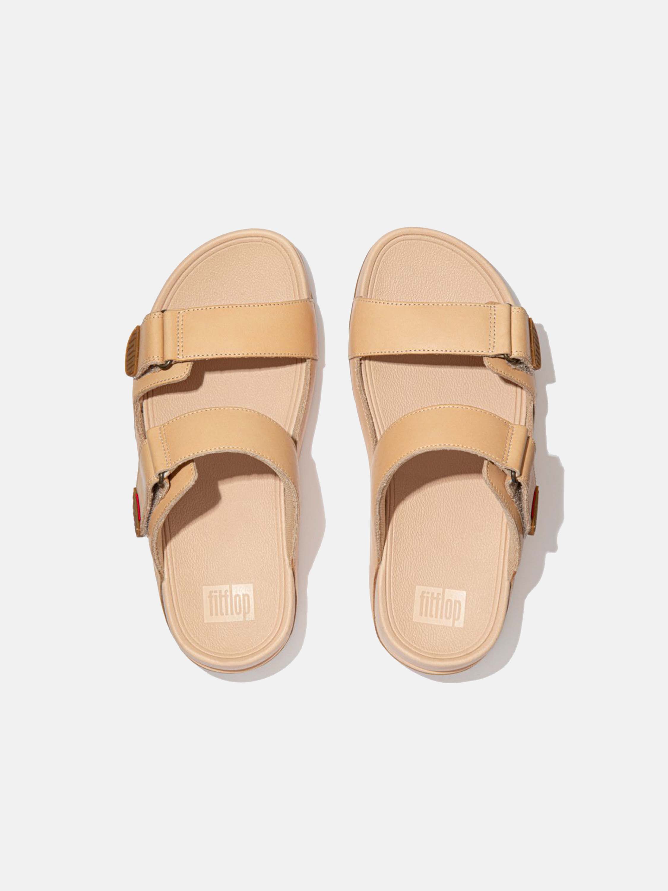 Fitflop Men's Gogh Moc Leather Sandals #color_Beige
