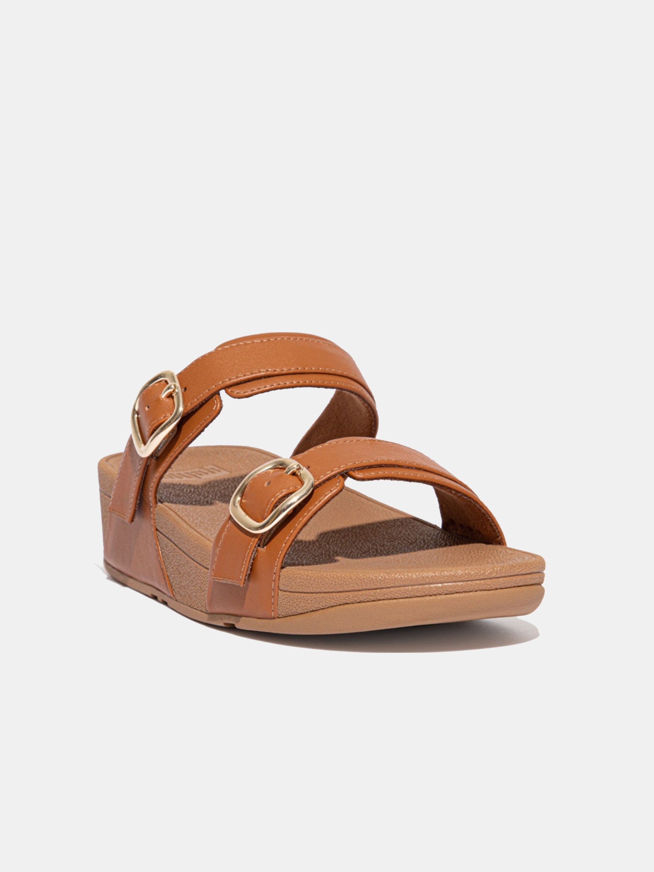 FitFlop Lulu Women's Adjustable Leather Slides #color_tan