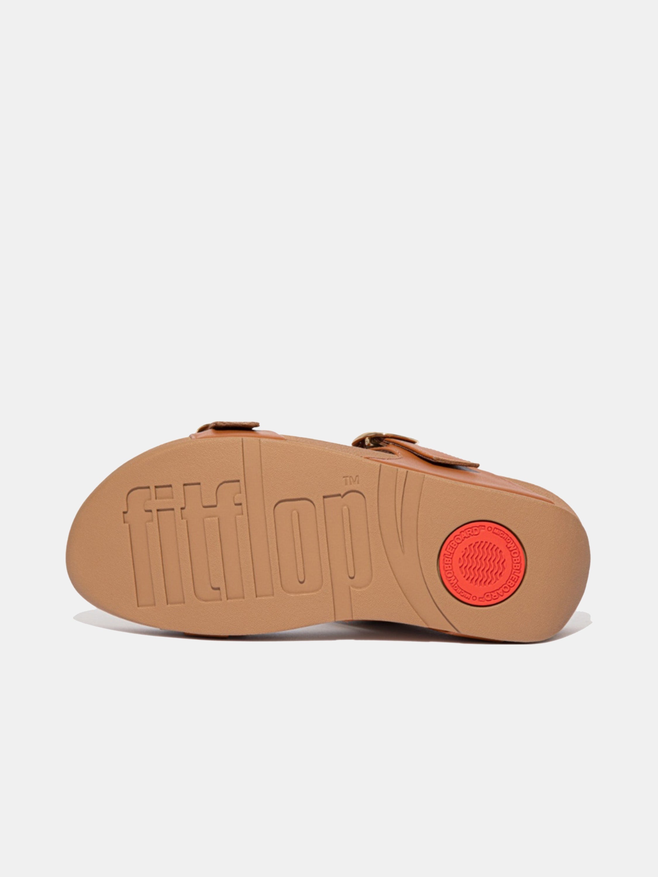 FitFlop Lulu Women's Adjustable Leather Slides #color_tan