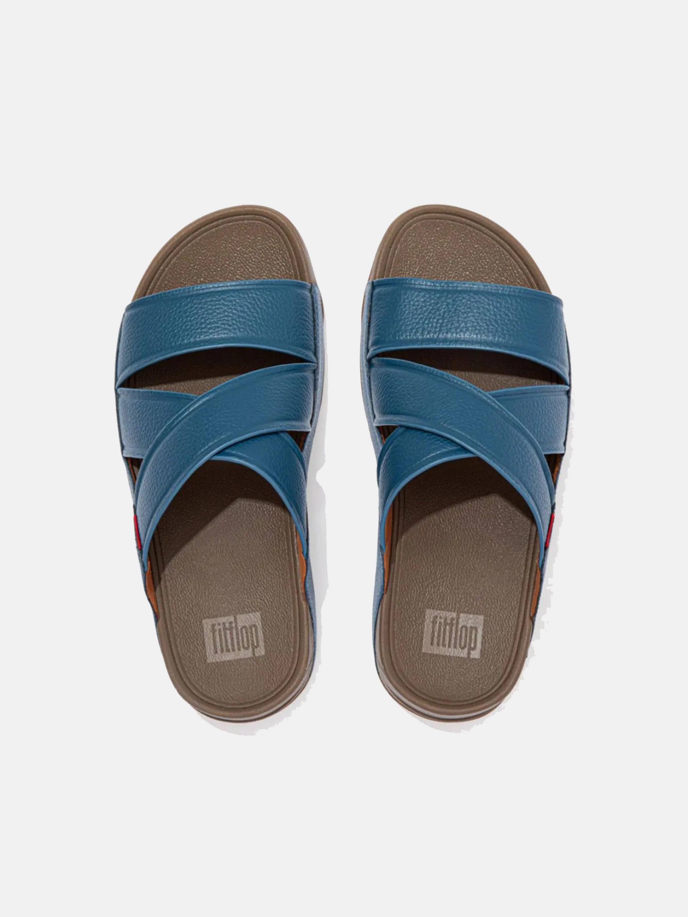 Fitflop Men's Chi Leather Slides #color_Blue
