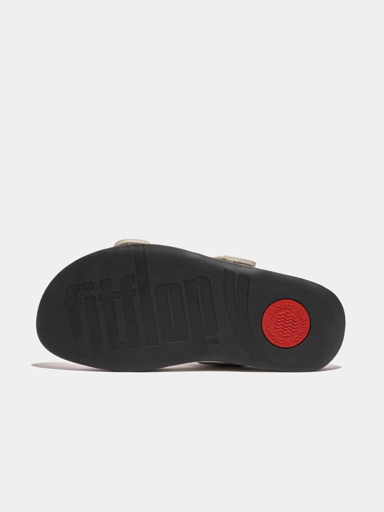 Fitflop Men's Gogh Moc Adjustable Leather Slides #color_Clay Gray