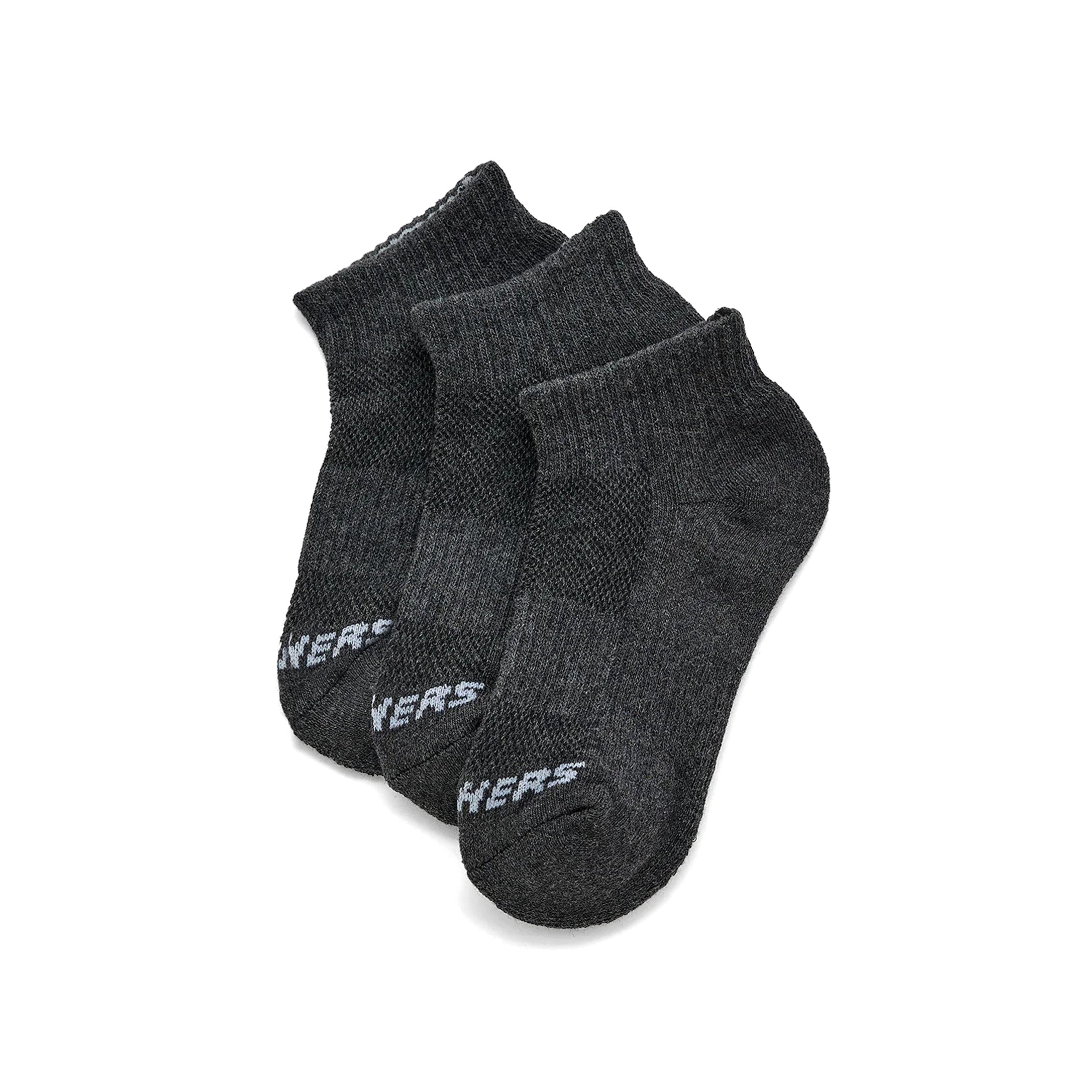 Skechers Kids 3 Pack Quarter Crew Socks
