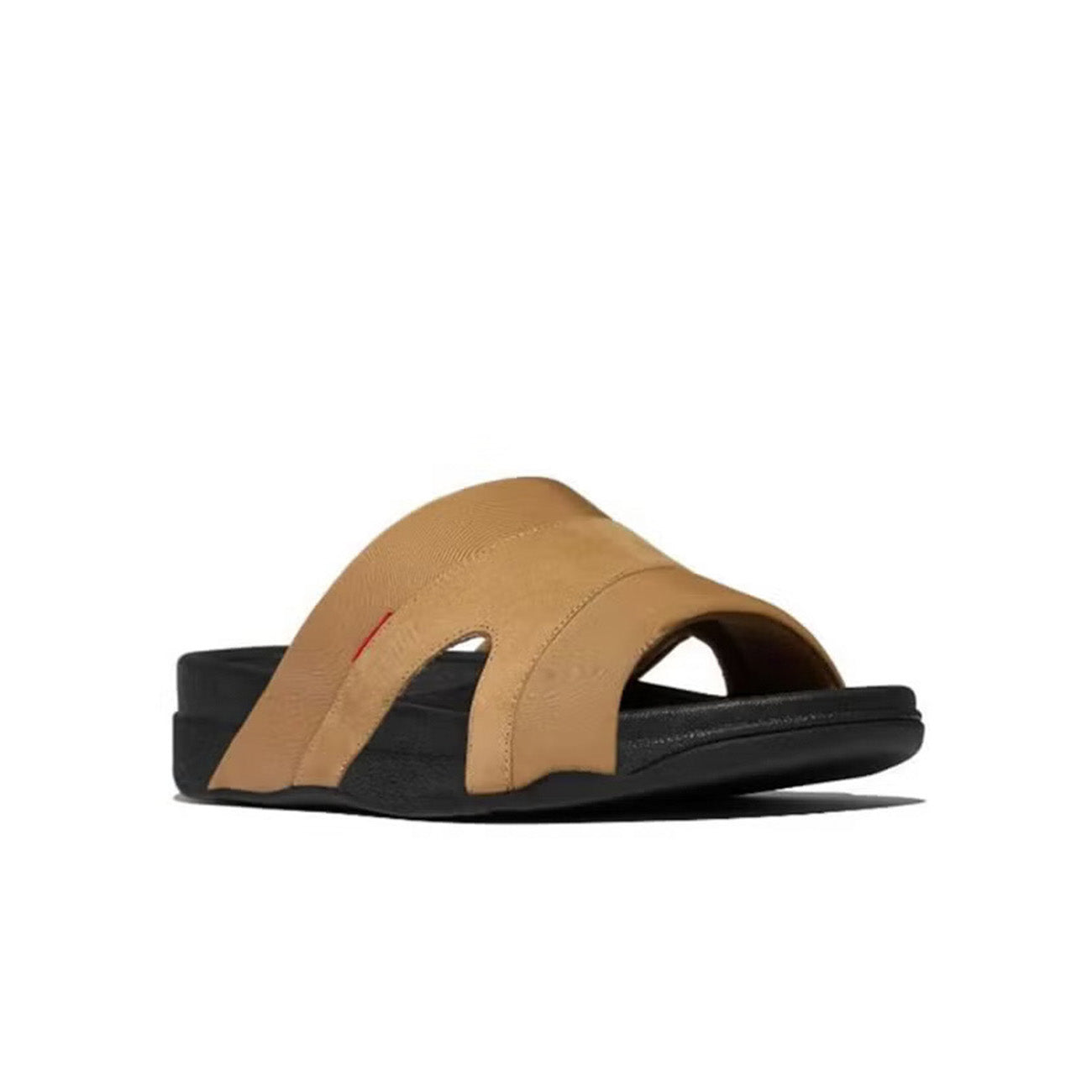 Fitflop Freeway III Men's Leather-Mix Slides #color_Brown