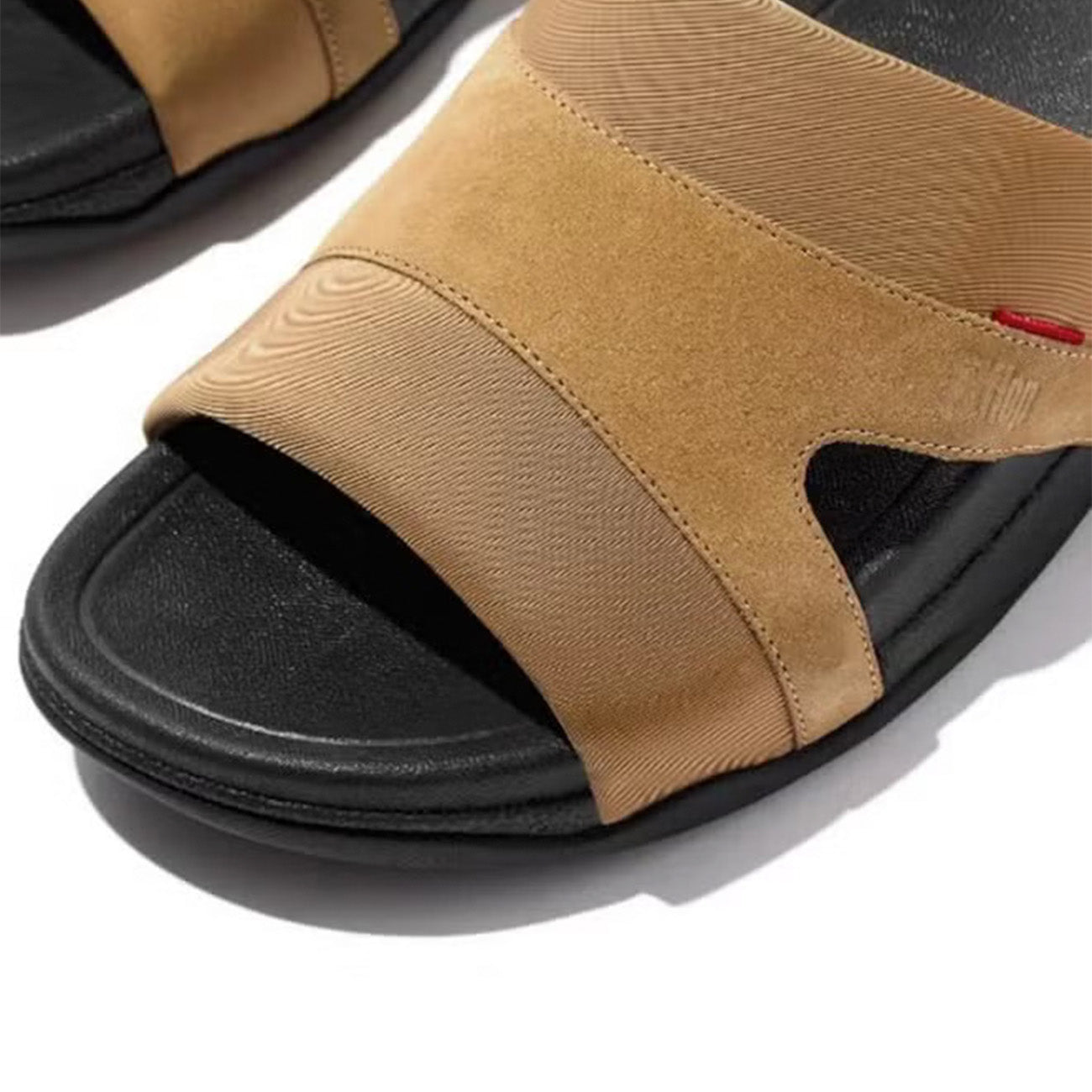 Fitflop Freeway III Men's Leather-Mix Slides #color_Brown