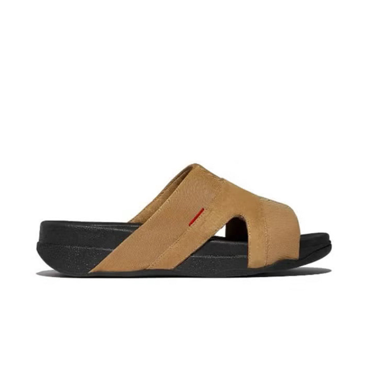 Fitflop Freeway III Men's Leather-Mix Slides #color_Brown