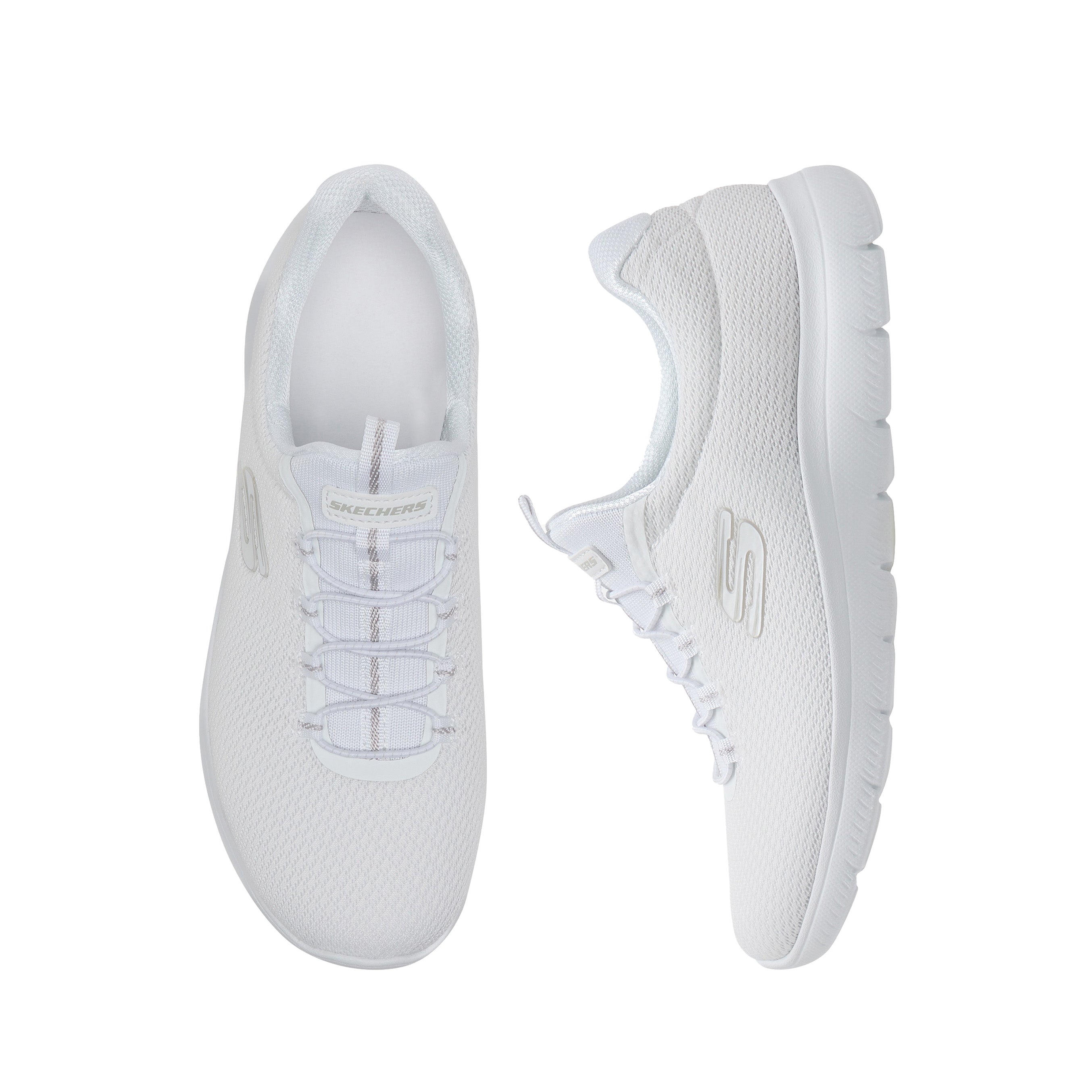 Skechers Women's Summits - Summer Blush Shoes #color_White