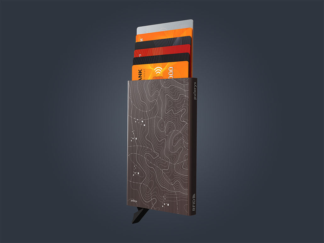 Pularys Zen - Topo-Graphic Decor Card Holder #color_Brown