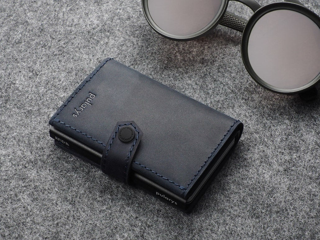 Pularys Hiker Wallet - Hunter Leather #color_Navy