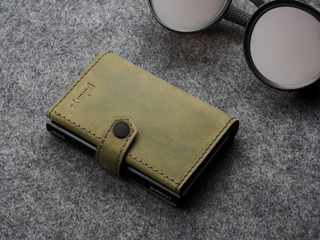 Pularys Hiker Wallet - Hunter Leather #color_Olive