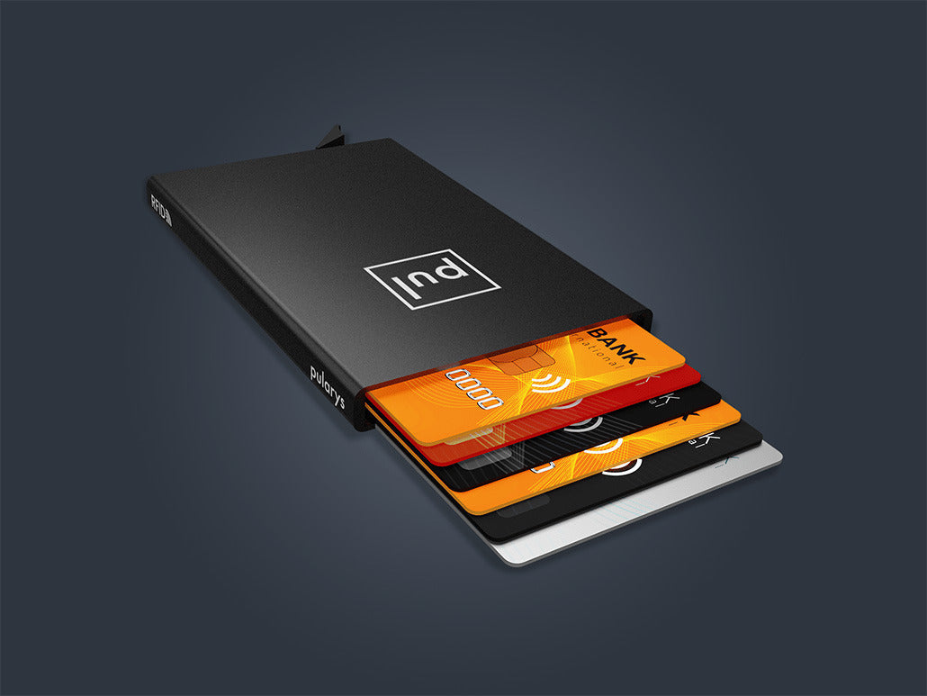 Pularys Zen Credit Card Holder - Aluminum #color_Black