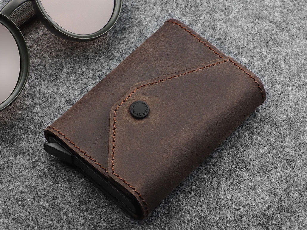 Pularys Porter Go Wallet - Hunter Leather #color_Brown