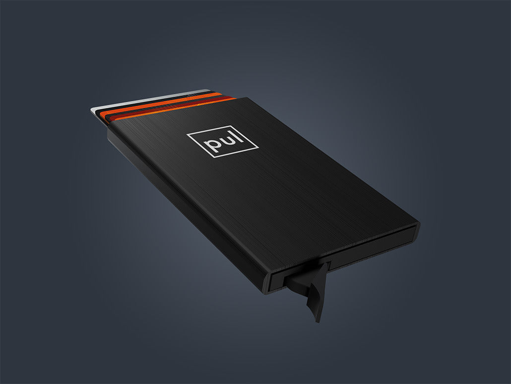 Pularys Zen Credit Card Holder - Brushed Aluminum #color_Black