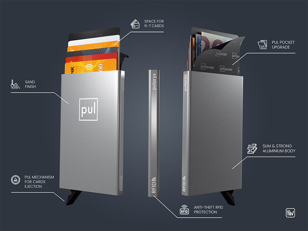 Pularys Zen Credit Card Holder - Aluminum #color_Silver