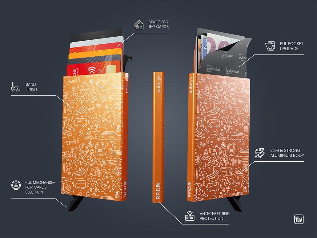 Pularys Zen - Vacation Decor Card Holder #color_Orange