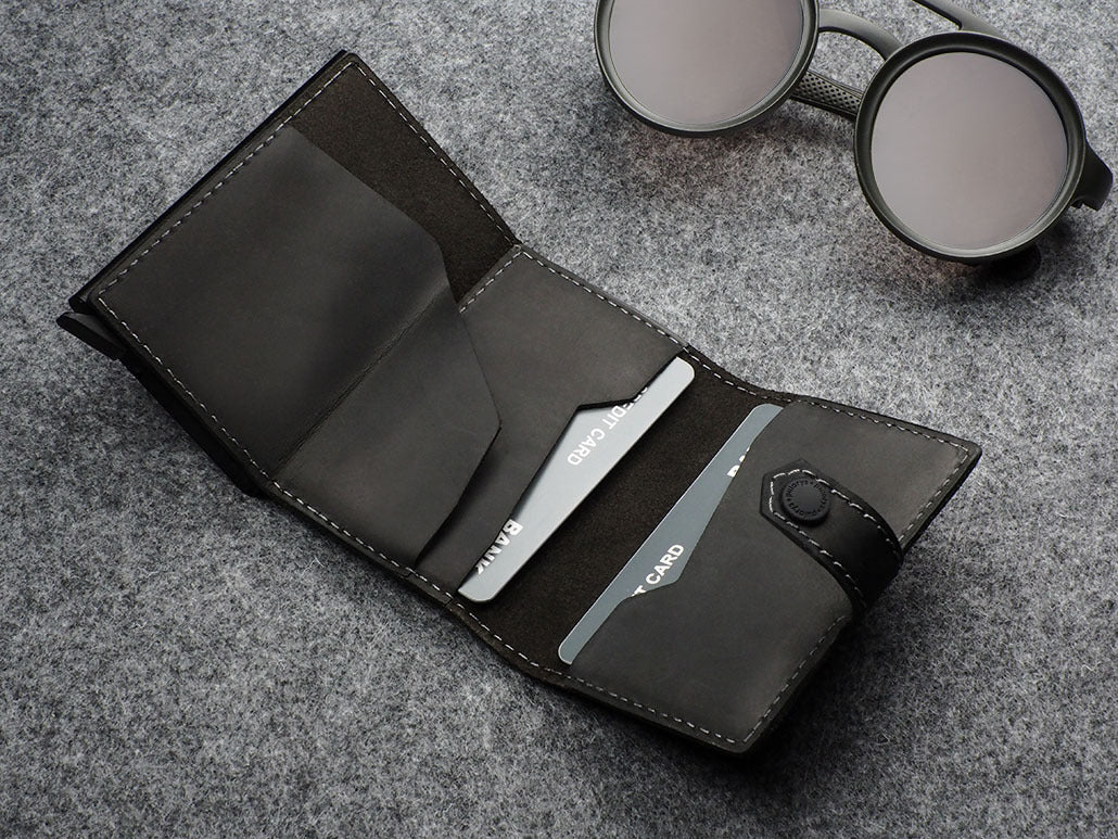 Pularys Hiker Wallet - Hunter Leather #color_Black