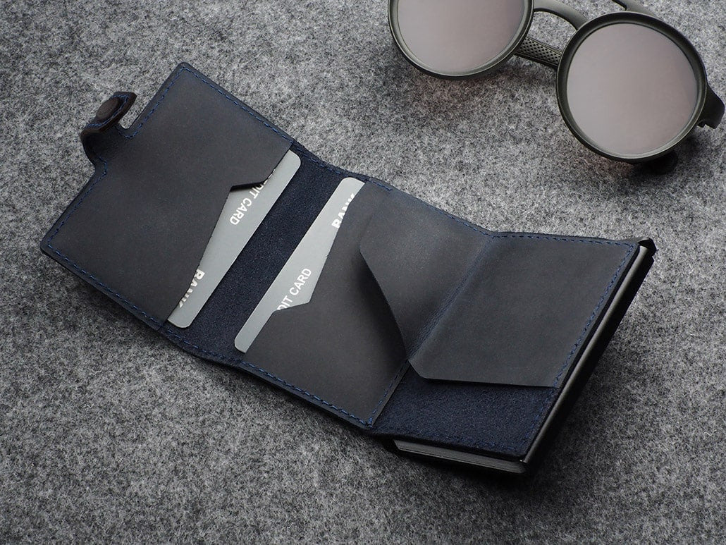 Pularys Hiker Wallet - Hunter Leather #color_Navy