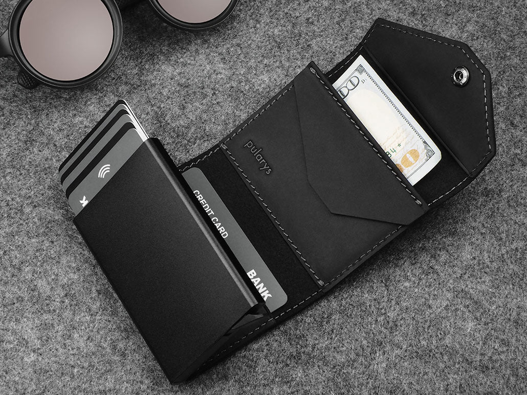 Pularys Porter Go Wallet - Hunter Leather #color_Black