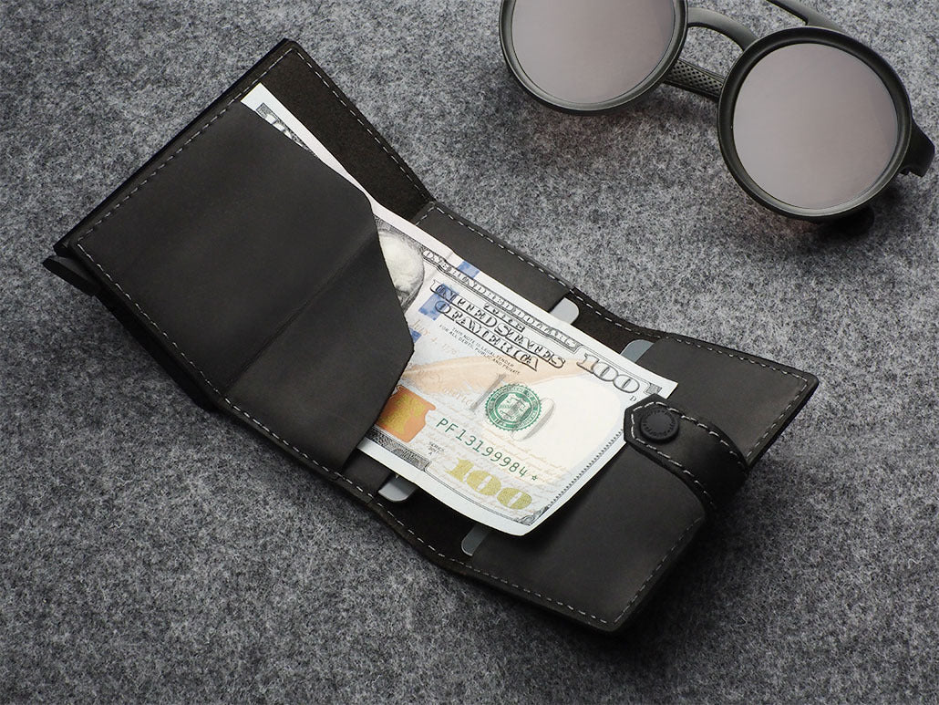 Pularys Hiker Wallet - Hunter Leather #color_Black