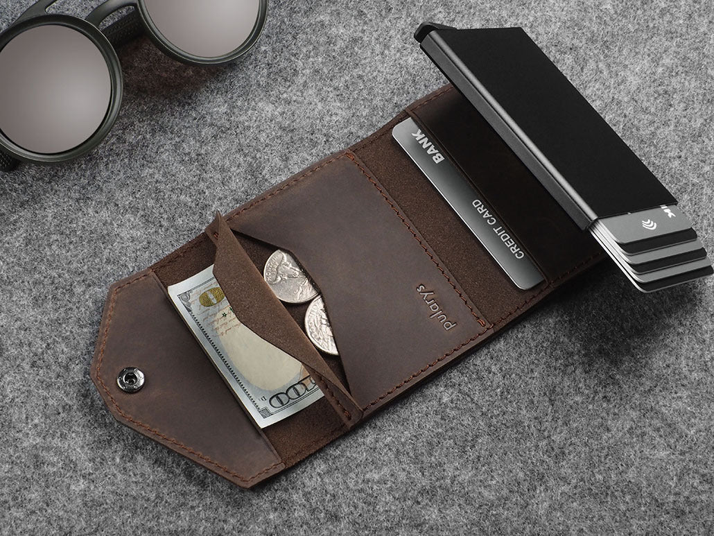 Pularys Porter Go Wallet - Hunter Leather #color_Brown