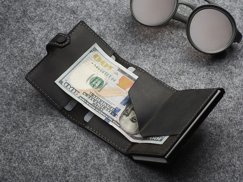 Pularys Hiker Wallet - Hunter Leather #color_Black