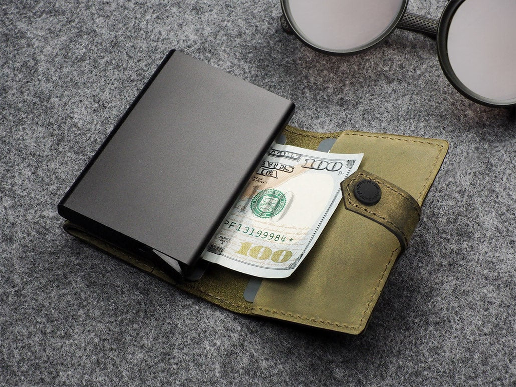 Pularys Hiker Wallet - Hunter Leather #color_Olive