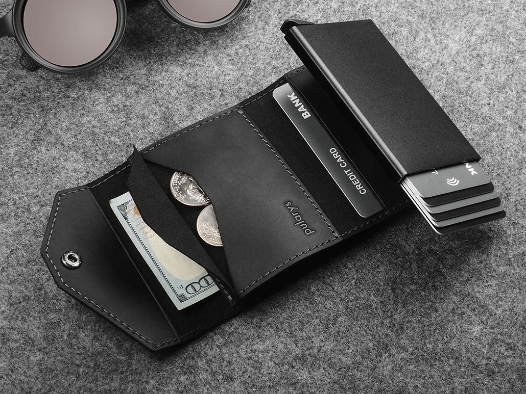 Pularys Porter Go Wallet - Hunter Leather #color_Black
