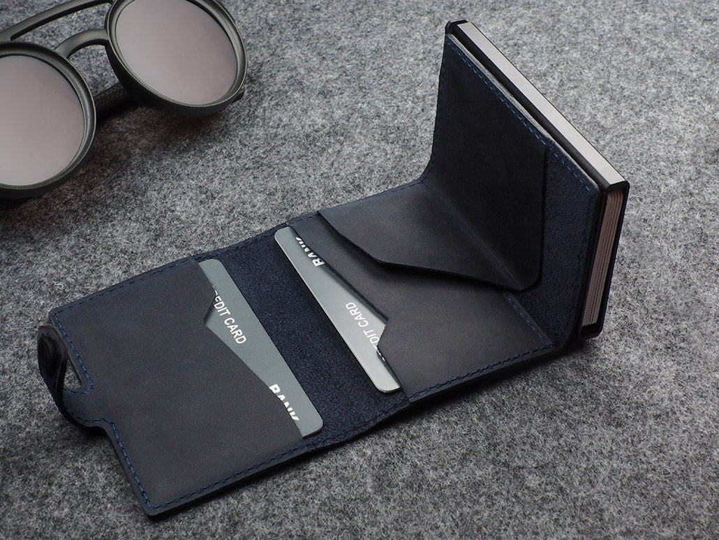 Pularys Hiker Wallet - Hunter Leather #color_Navy