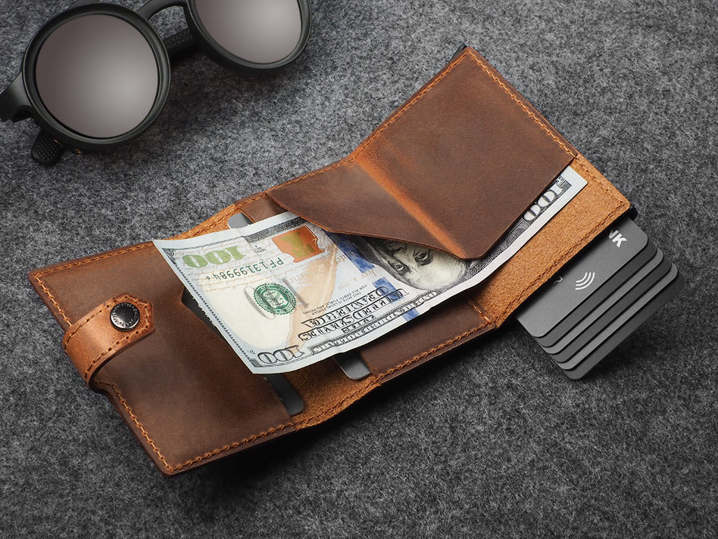 Pularys Hiker Wallet - Saddle Leather #color_Brown