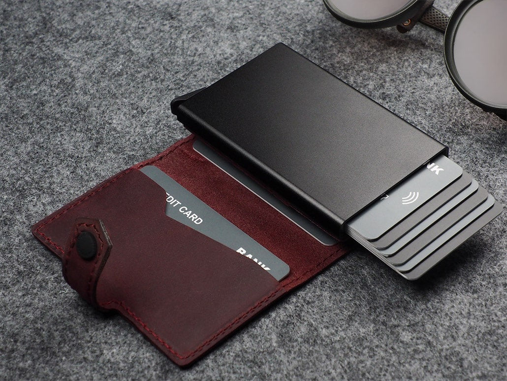 Pularys Hiker Wallet - Hunter Leather #color_Maroon