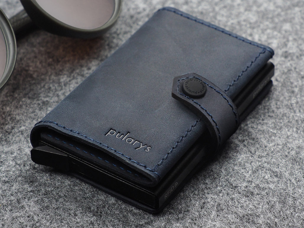 Pularys Hiker Wallet - Hunter Leather #color_Navy