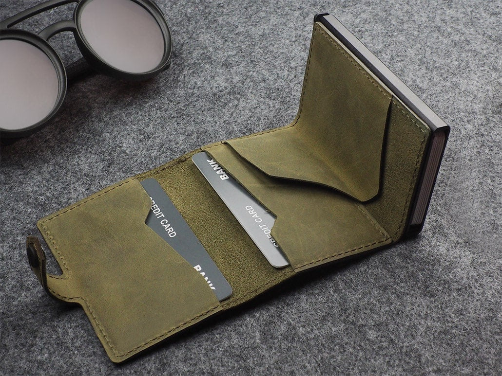 Pularys Hiker Wallet - Hunter Leather #color_Olive
