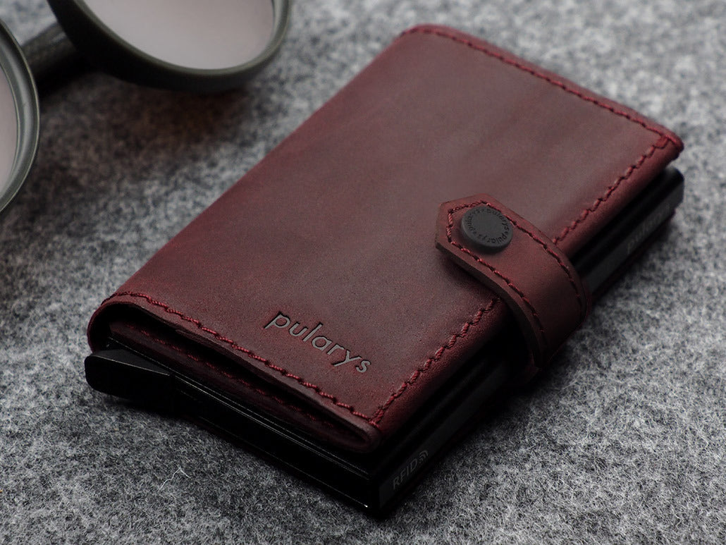 Pularys Hiker Wallet - Hunter Leather #color_Maroon