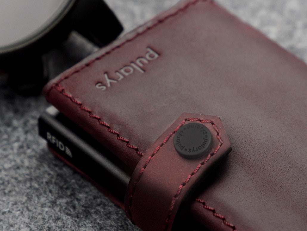 Pularys Hiker Wallet - Hunter Leather #color_Maroon