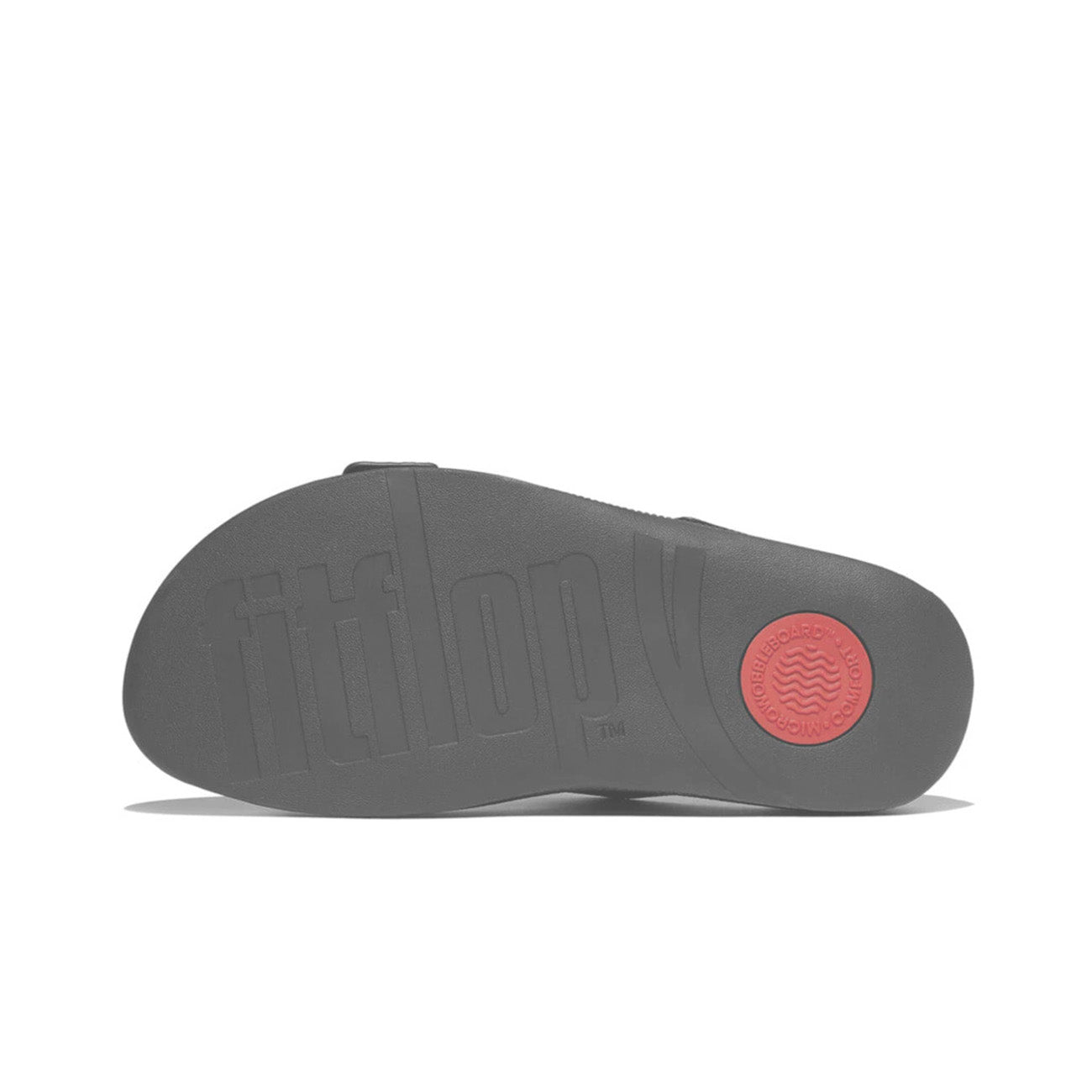 Fitflop Gogh Moc Mens Buckle Embossed-Leather Slides #color_Black