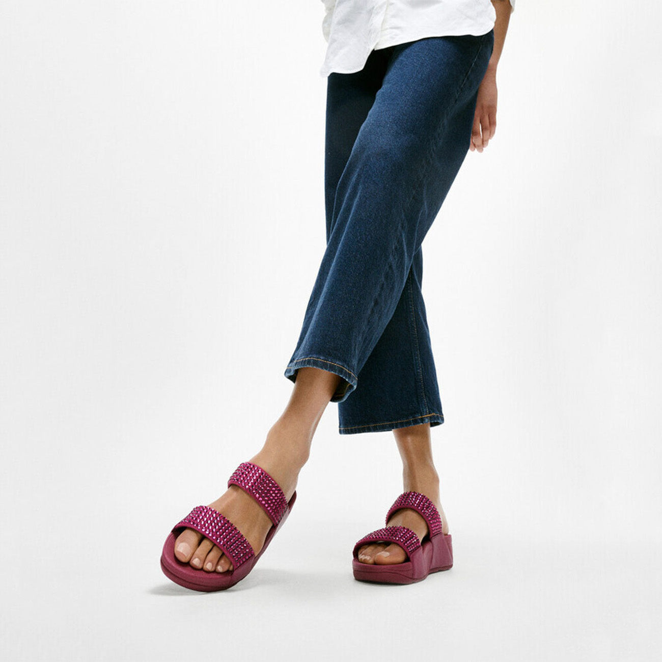 Fitflop Lulu Maxi-Crystal Two-Bar Slides