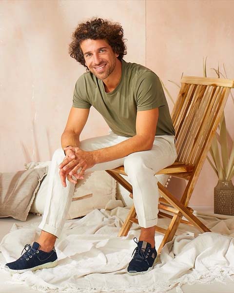 man wearing josef seibel shoes