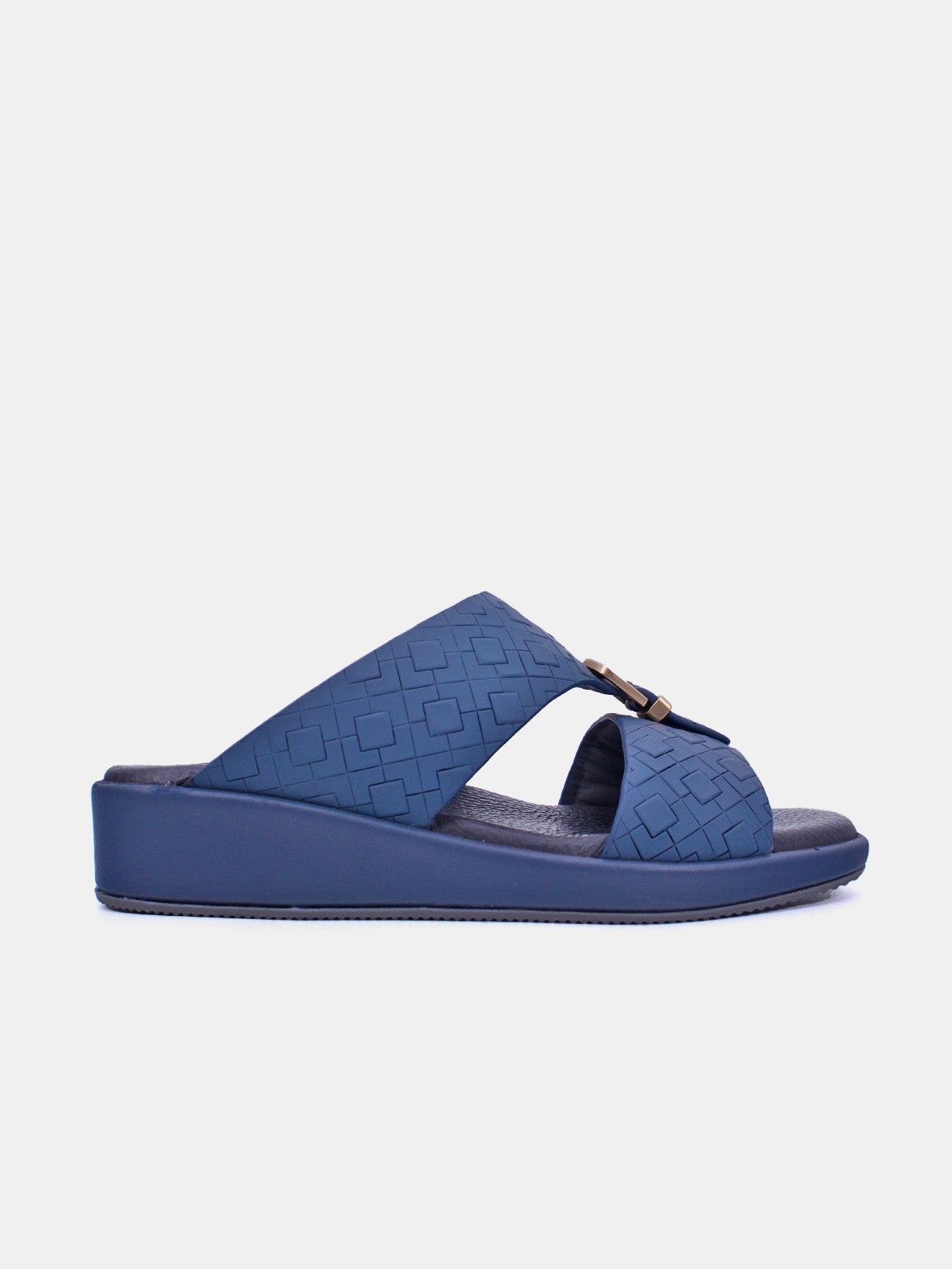 Barjeel Uno SP1-030 Men's Lattice Arabic Sandals #color_Blue