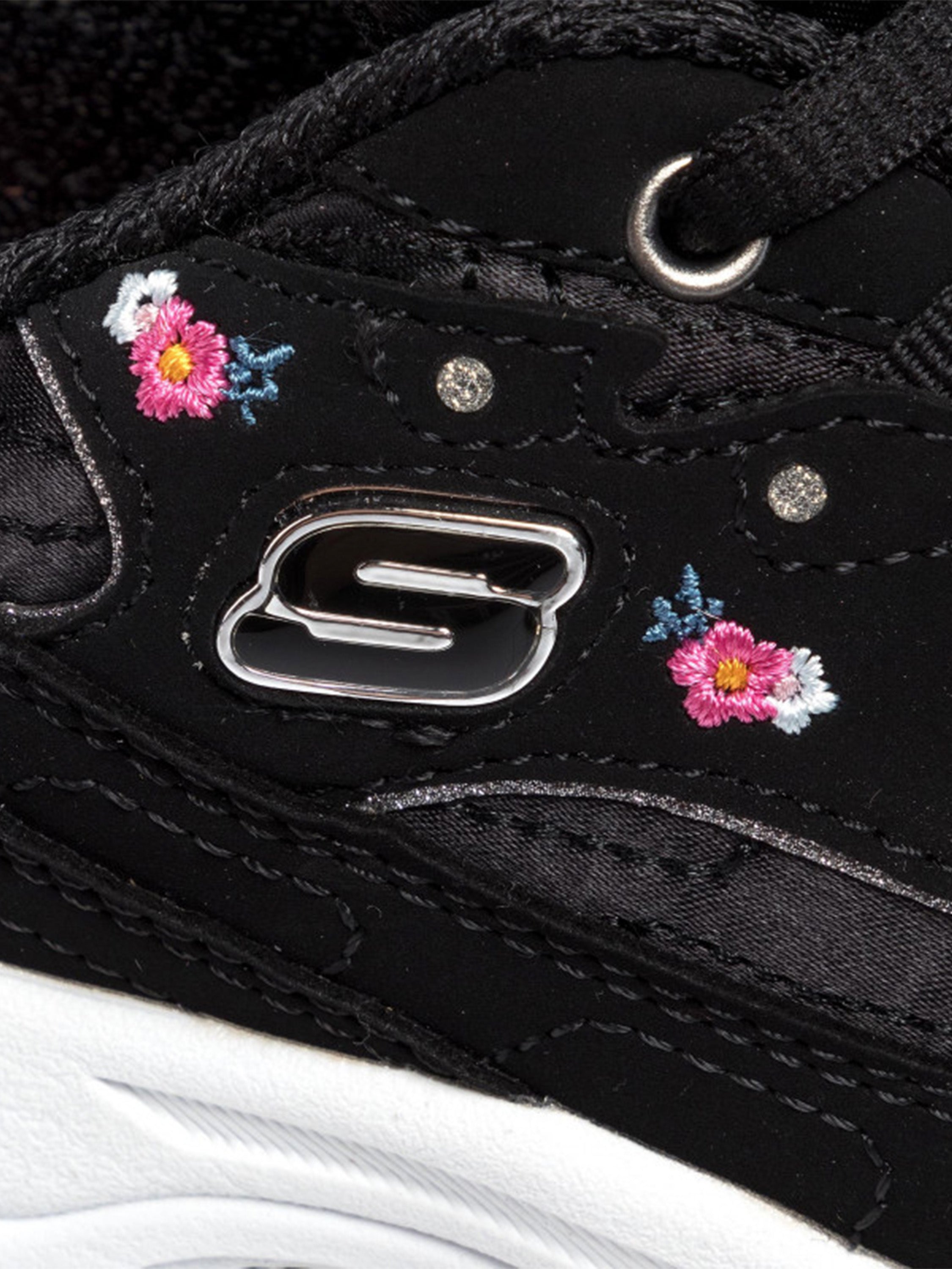 Skechers Girls D'Lites - Bright Blossoms Trainers #color_Black