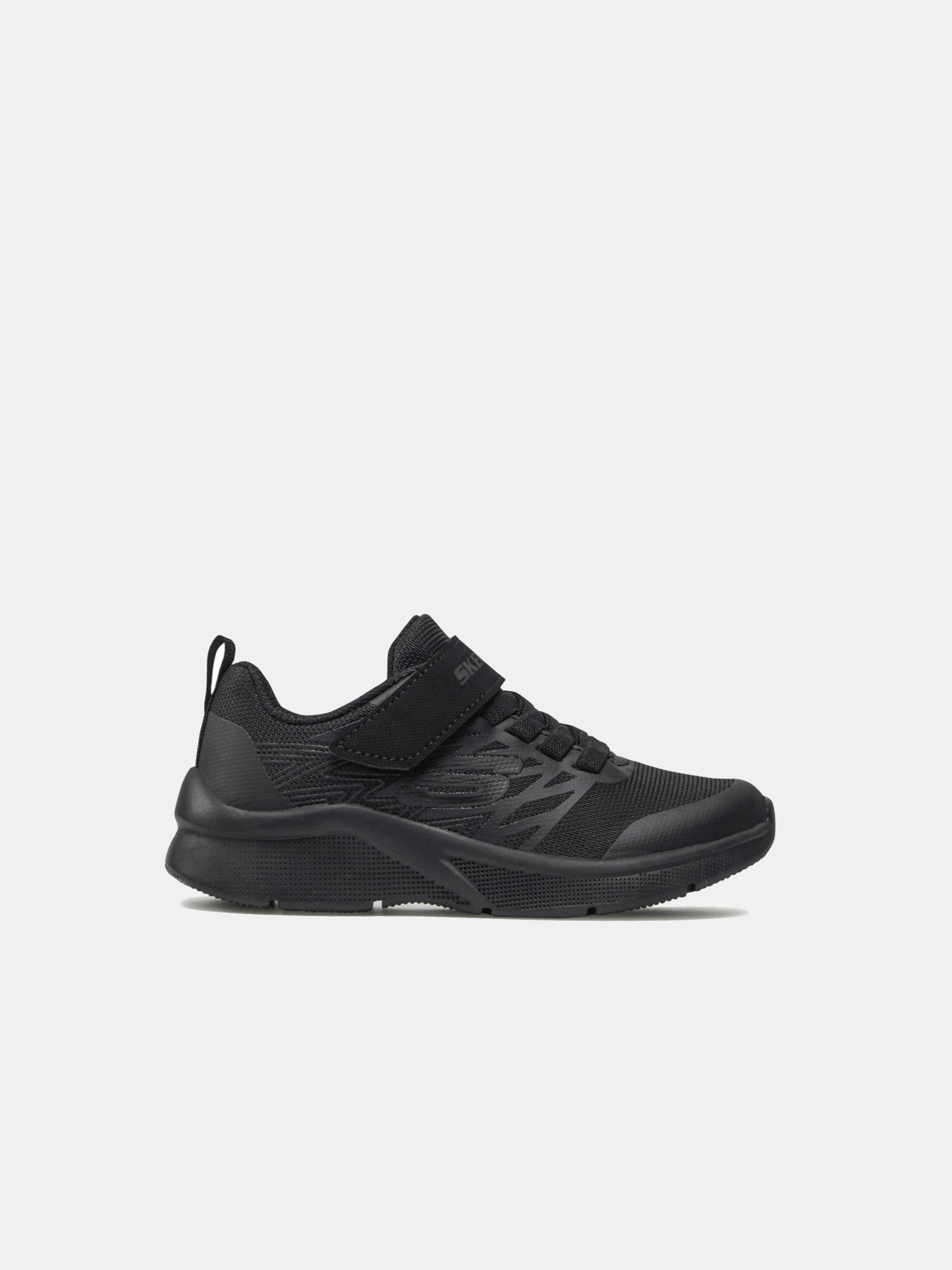 Skechers Microspec- Texlor School Shoes #color_Black