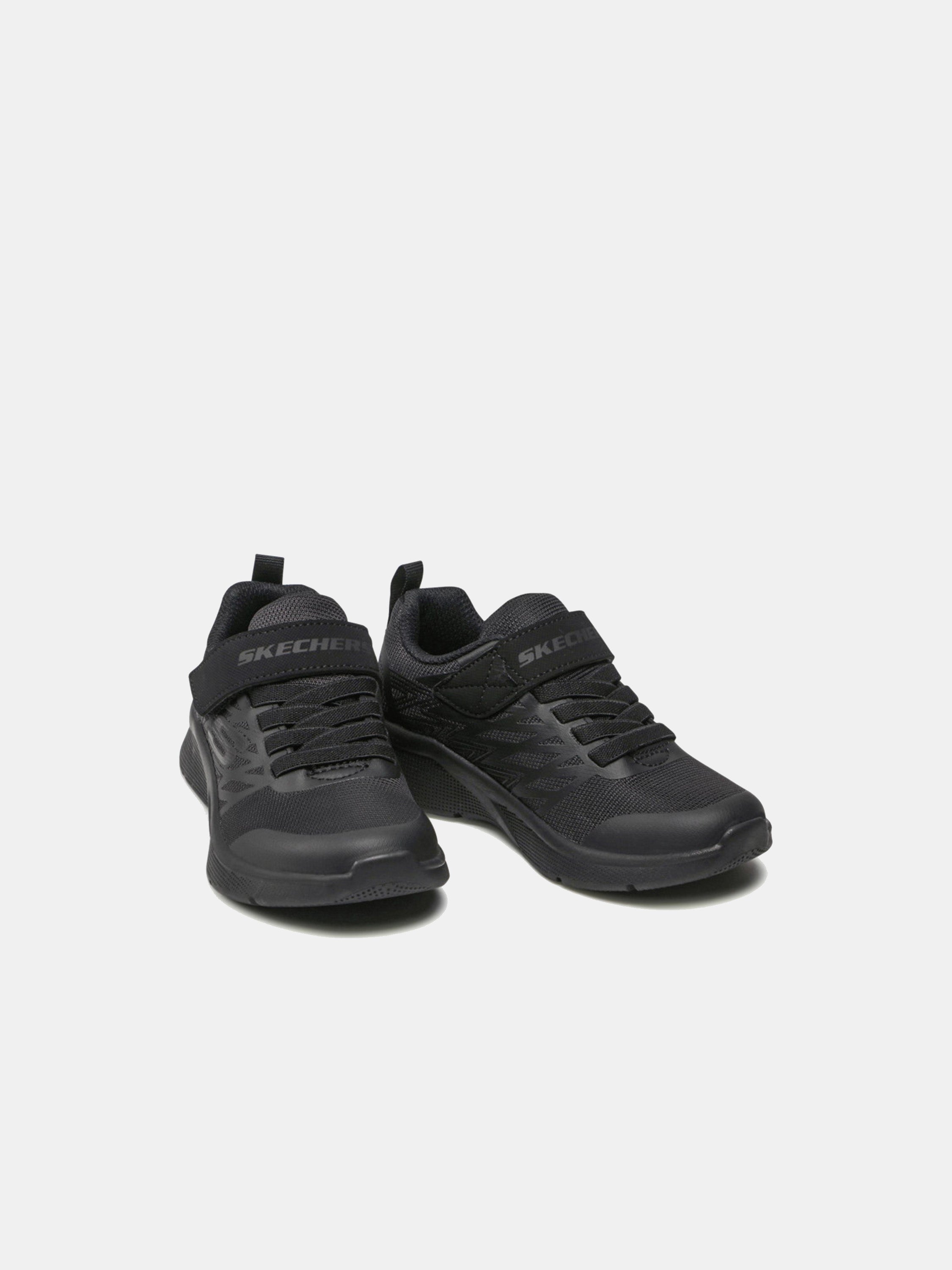 Skechers Microspec- Texlor School Shoes #color_Black