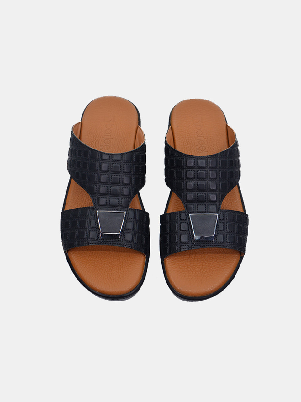 Barjeel Uno TAM-107 Men's Arabic Sandals #color_Black