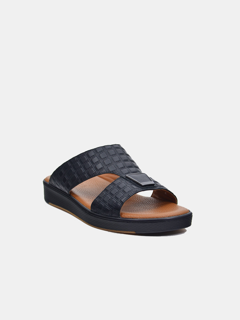 Barjeel Uno TAM-107 Men's Arabic Sandals #color_Black