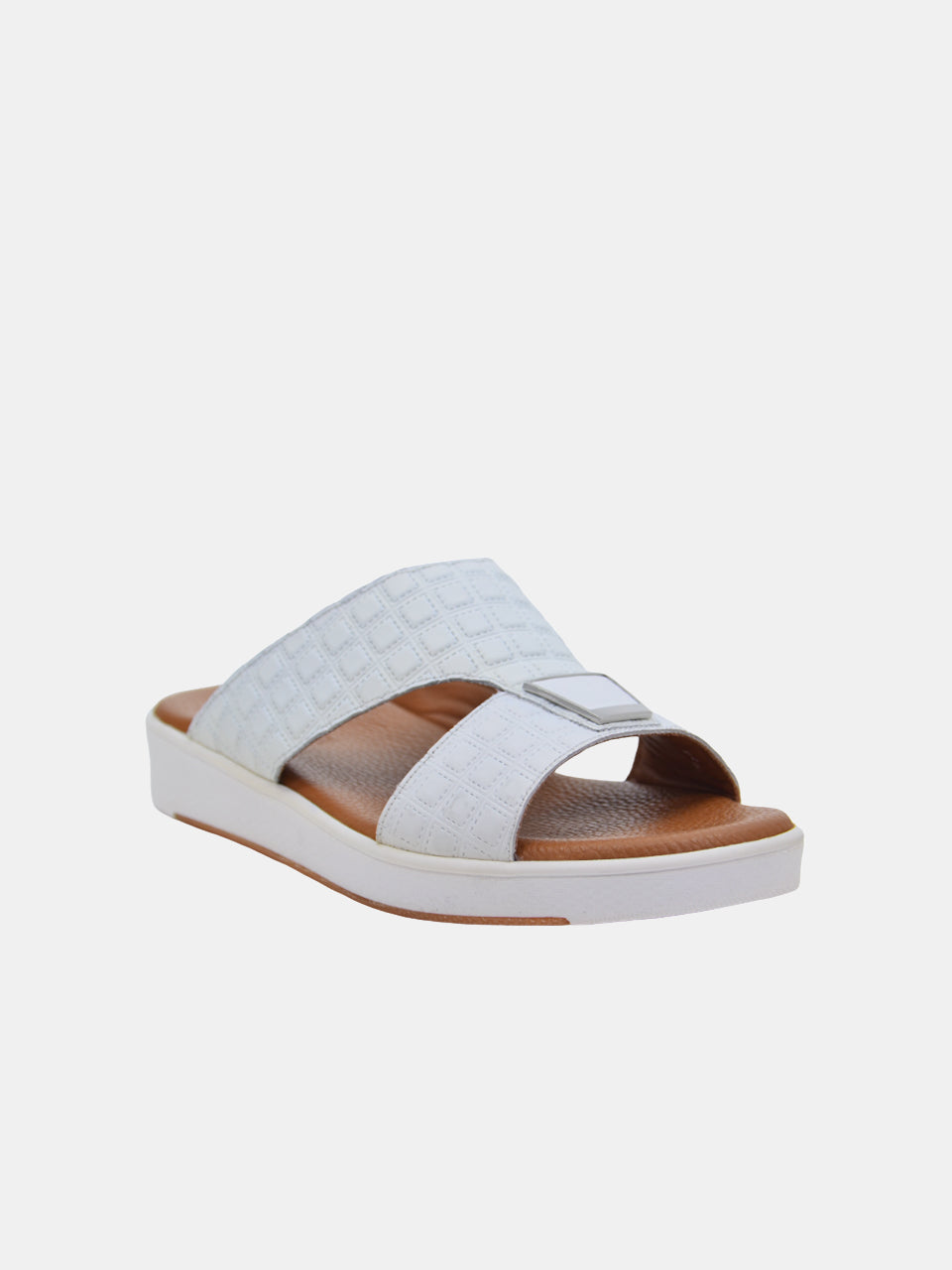 Barjeel Uno TAM-107 Men's Arabic Sandals #color_White