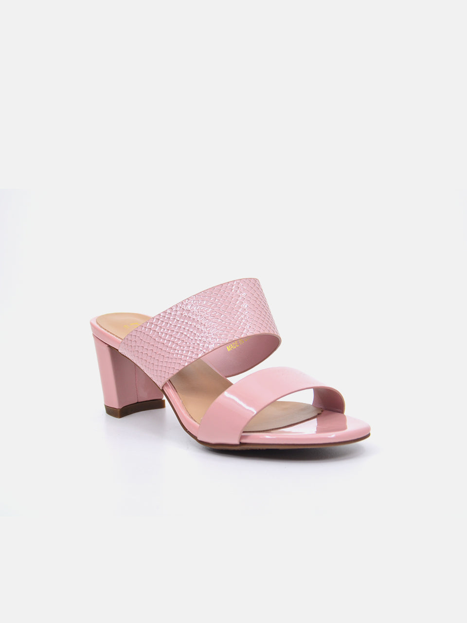 Michelle Morgan 914RJ192 Women's Checked Patent Heeled Sandals #color_Pink