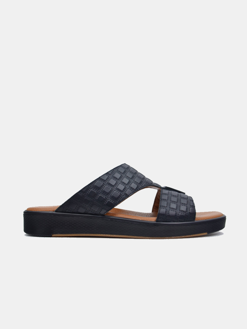 Barjeel Uno TAM-107 Men's Arabic Sandals #color_Black